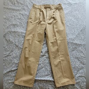Men's Classic Pleated Khaki Pants - Tan, 32x30